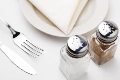 Restaurants in Miami photo of a restaurant table with a plate and silverware.