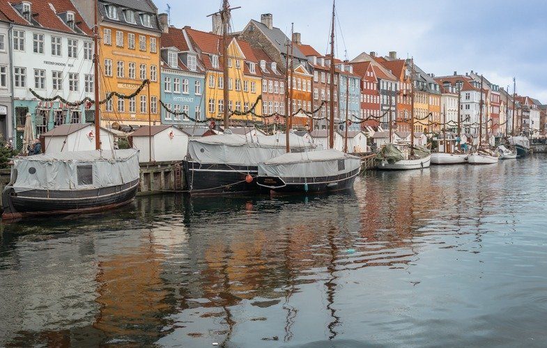 Picture of Nyhavn Canal painted houses one of the things to see spending one day in Copenhagen.
