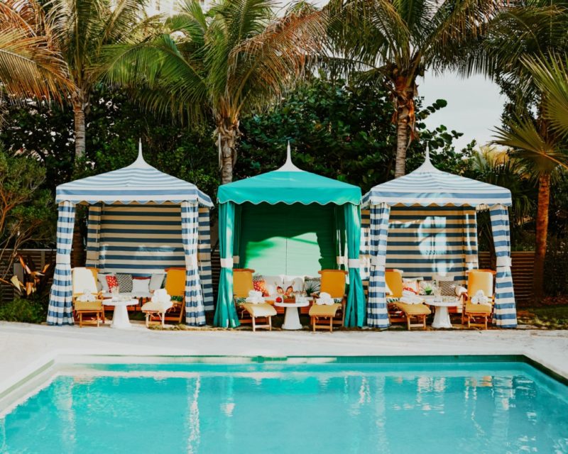 picture of the cabana by the pool at Confidante one of the top hotels in South Beach