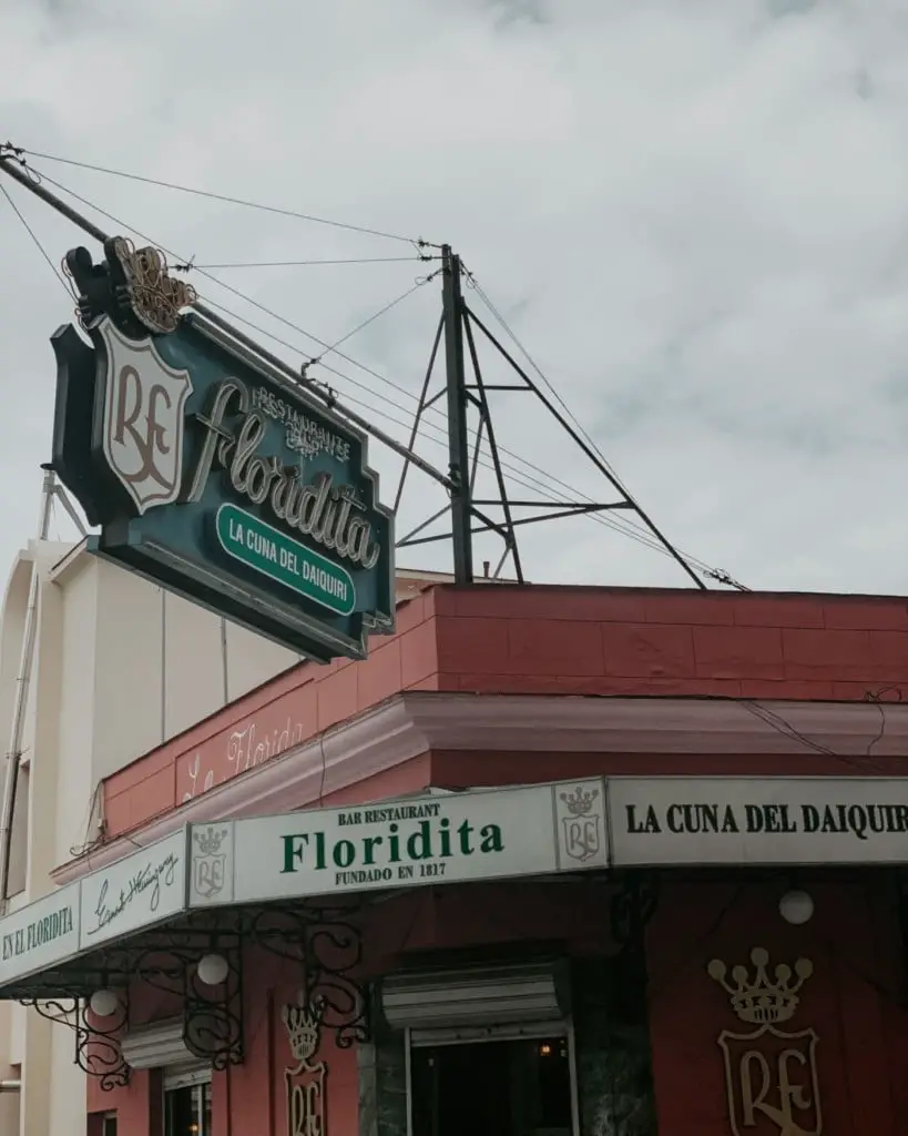 La Floridita one of the top restaurants in Haavana, Cuba to visit. 