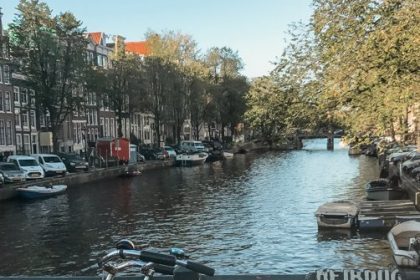 Picture of one of the canals a top thing to see during a layover in Amsterdam