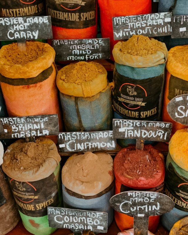 Spices at the farmer's market in Port Louis