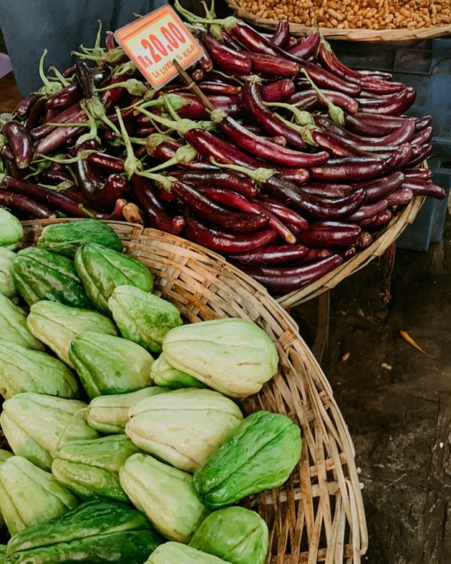 Vegetables at the farmer's market in Port Louis