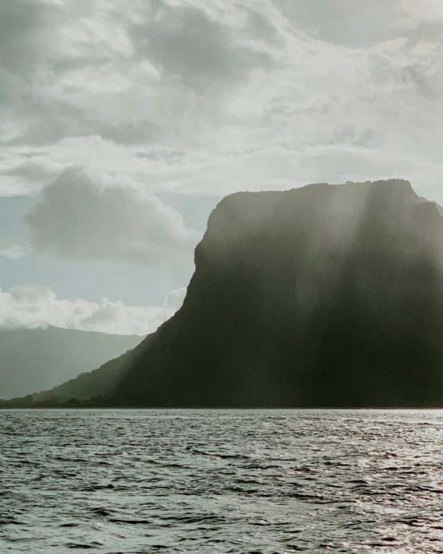 view of Mauritius from the ocean