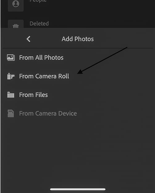 Picture of how to import the free travel Lightroom presets in Lightroom CC mobile. 