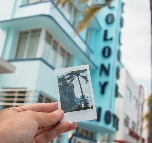 Picture of a picture at the Colony Hotel on Ocean. One of the top things to do in Miami Beach is to see Ocean Drive.