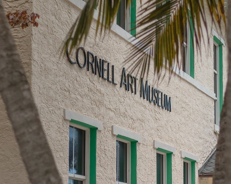 The sign outside of Cornell Art Museum.