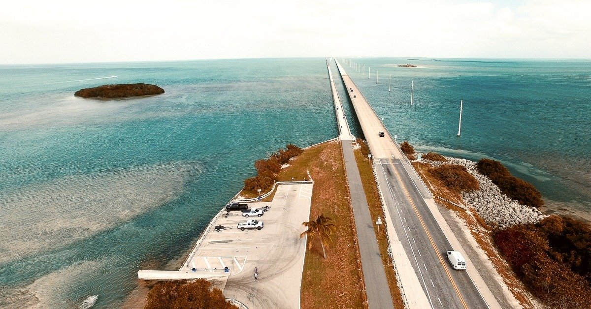 Miami to Key West photo of the 7-mile bridge heading to Key West.