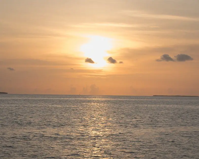Sunset from Sebago's sunset cruise. 