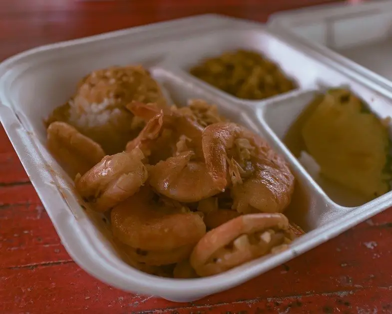 Shrimp from a food truck in North Shore. 