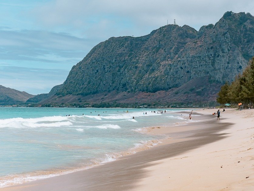 Sherwood beach on a sunny day. One of the best things to do in Oahu. 