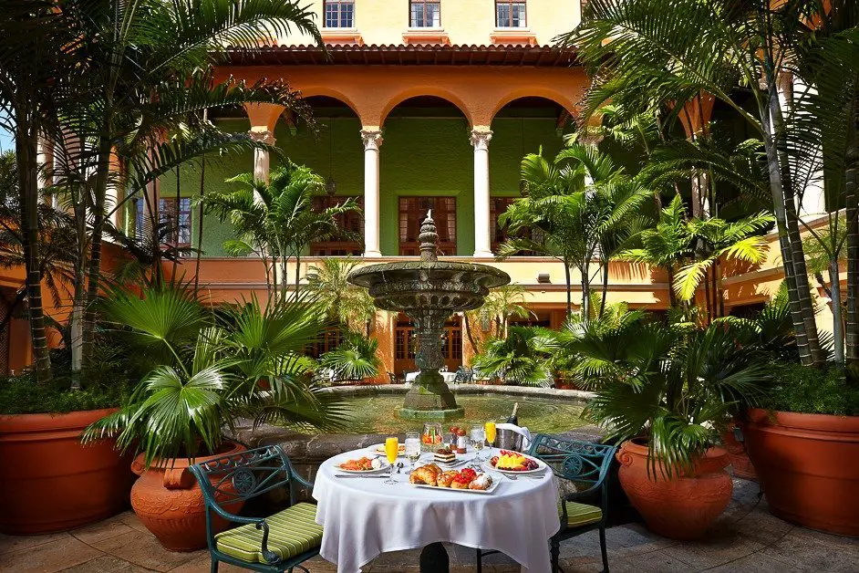 Courtyard at the Blitmore best romantic date ideas in Miami.