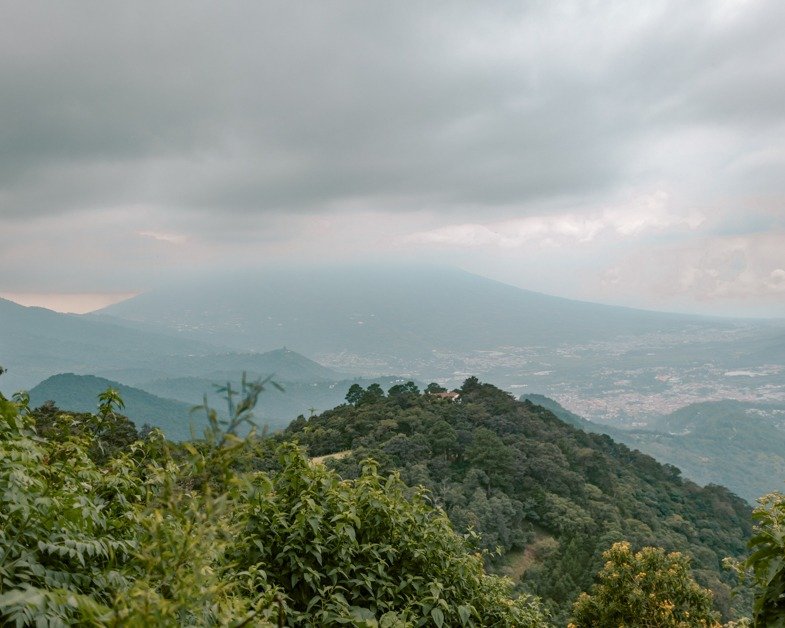 View of the town from a mountain. One of the top Antigua, Guatemala activities. 