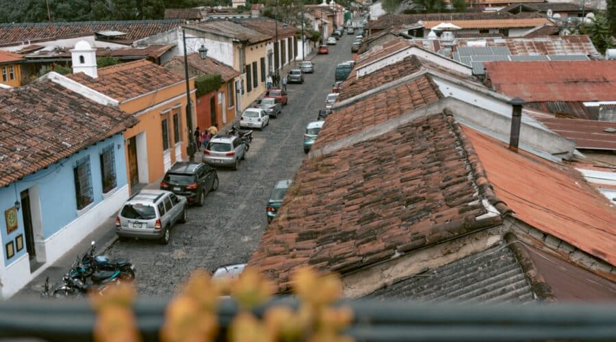 Rooftop view of the town one of the best things to do in Antigua, Guatemala