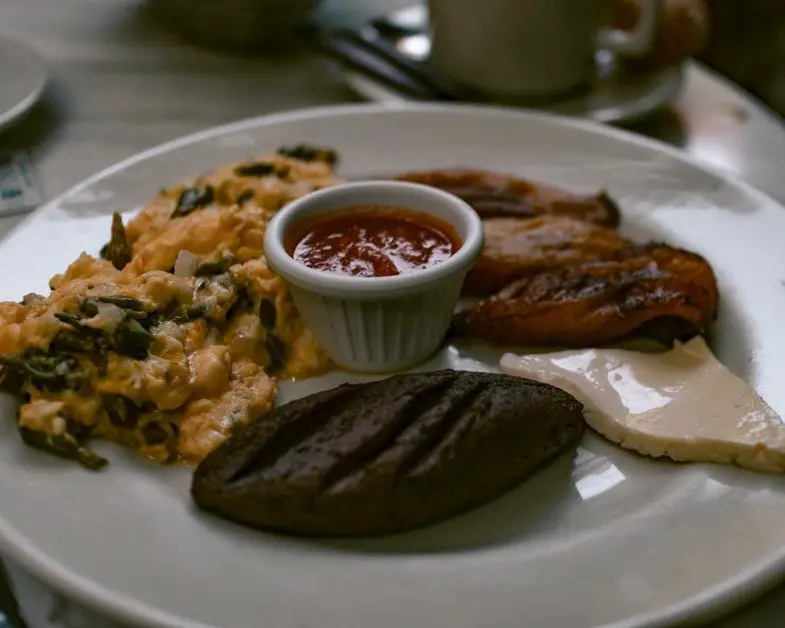 Delicious breakfast dish from San Martin one of the best restaurants in Guatemala.