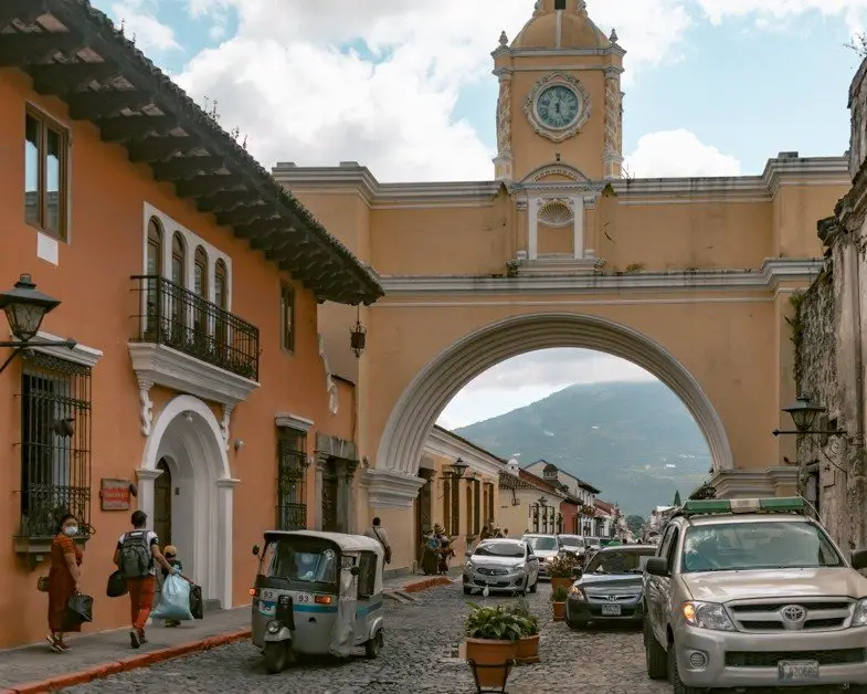 Santa Catalina Arch in Antigua, Guatemala. 