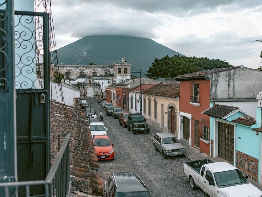 View of the streets of Antigua. 