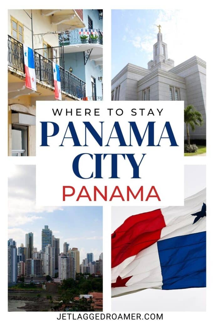 Pinterest pin for Tantalo Hotel. Text says where to stay Panama City, Panama. 