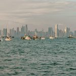Skyline of the city from Amador Causeway one. of the must-see things to do in Panama City, Panama.