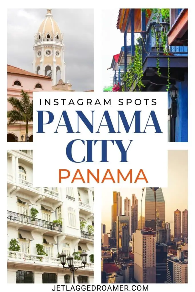 Panama City Photography Spots Pinterest pin. Text says Instagram spots Panama City, Panama. Panama City, Panama. 