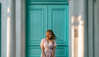 Panama City Photography Spots photo of me posing in front of a door in Casco Viejo.
