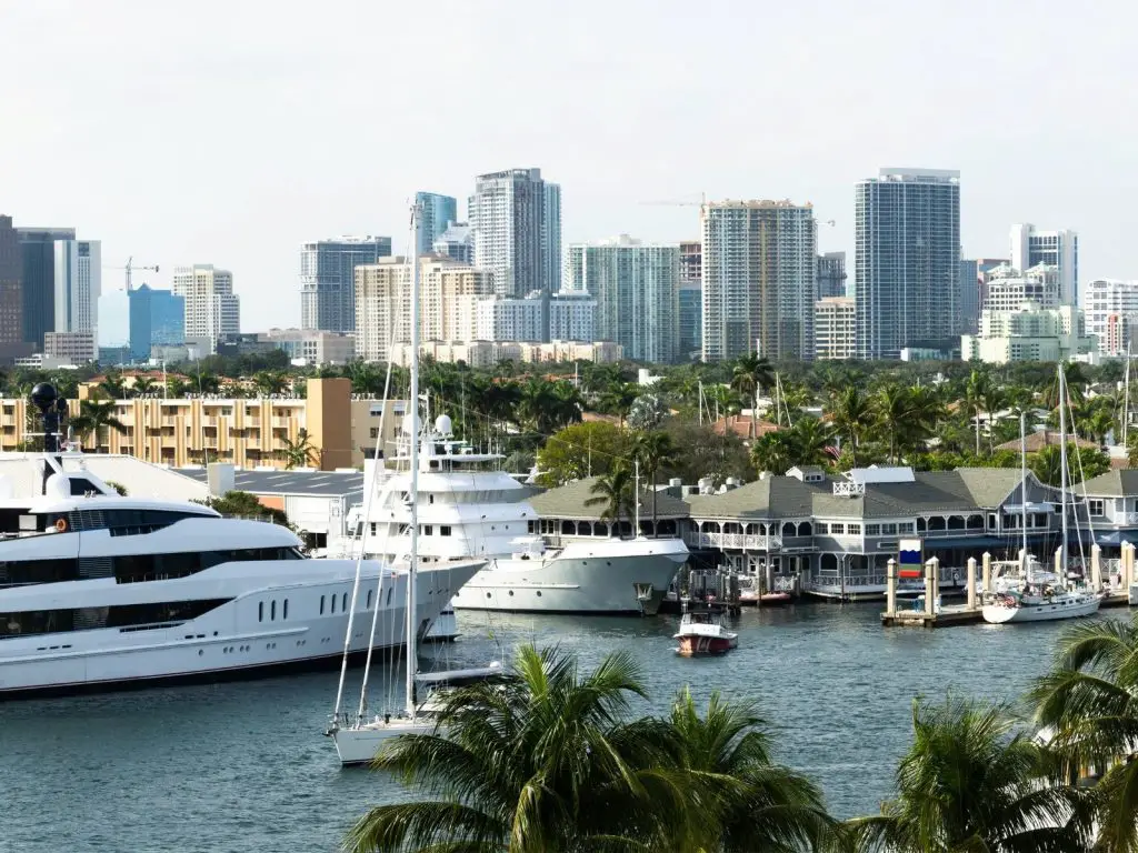 Skyline view of Fort Lauderdale, Florida. 