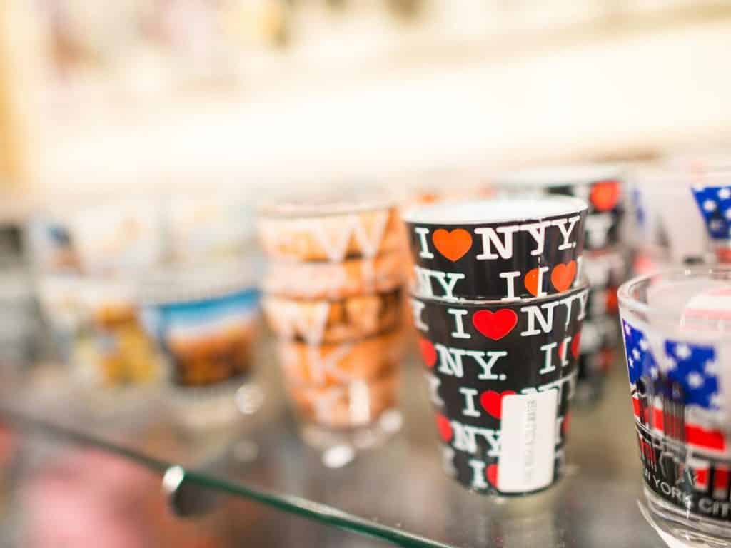 I love New York shot glasses one of the many popular souvenir ideas. 