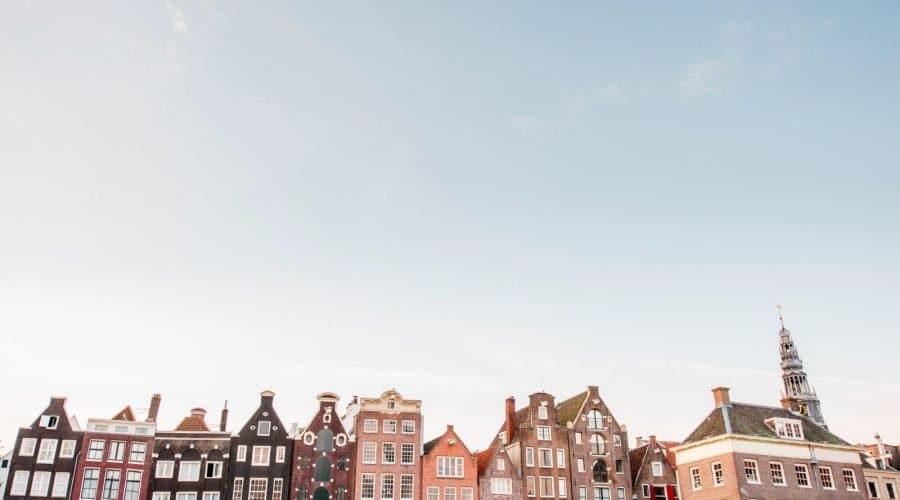 Amsterdam captions photo of the gingerbread homes in Amsterdam, Netherlands.