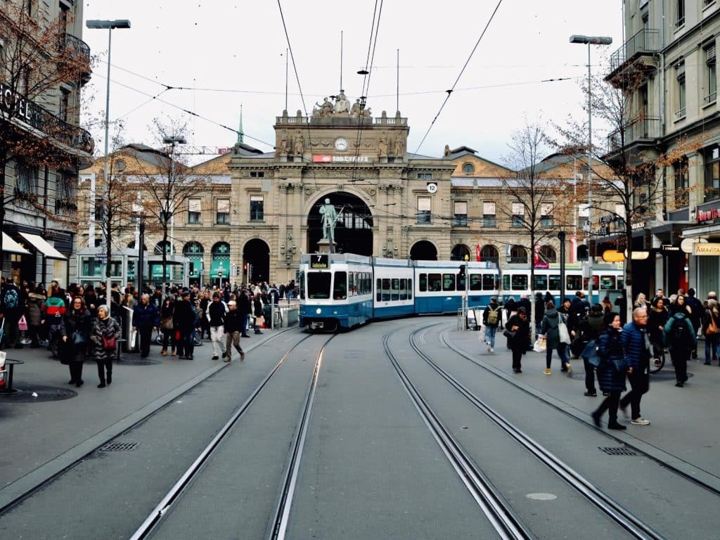 Zurich metro HB station.