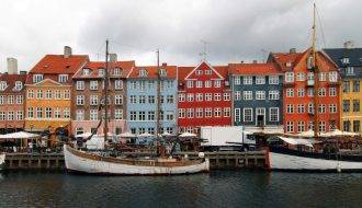 Copenhagen Instagram captions photo of Nyhavn Canal in Copenhagen, Denmark.