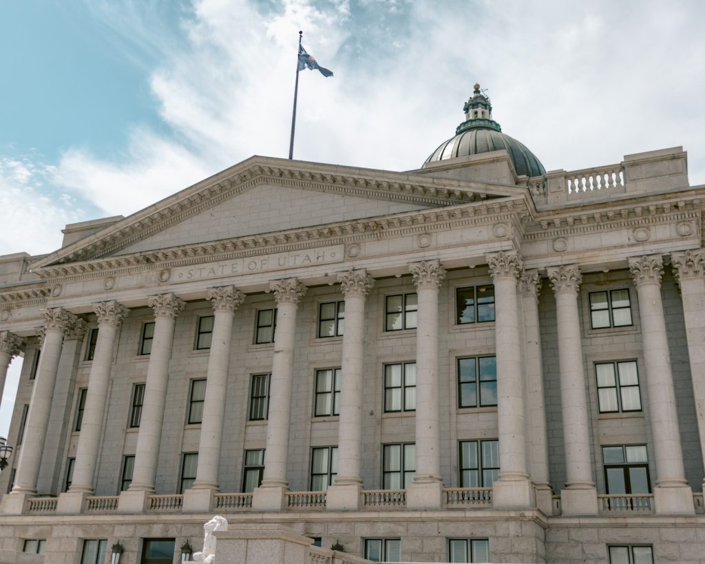 Outside of the Utah State Capitol. A must see during a Salt Lake City weekend getaway. 