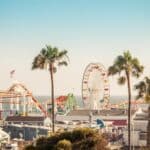 California Instagram captions photo of Santa Monica pier in California.