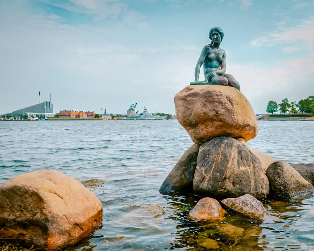 The Little Mermaid statue one of the must sees in Copenhagen. 