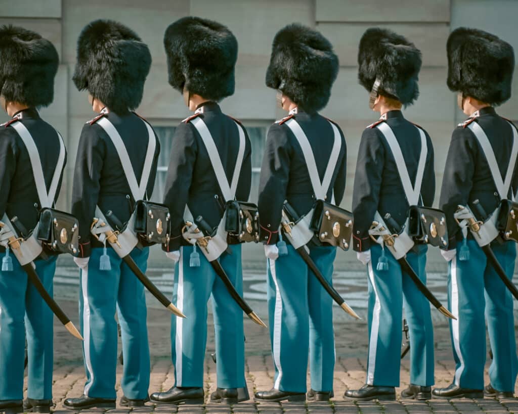 Amalienborg Royal Guard change. 