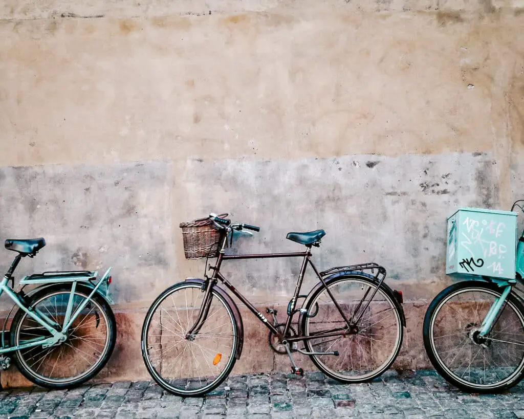 Bicycles in Copenhagen. 