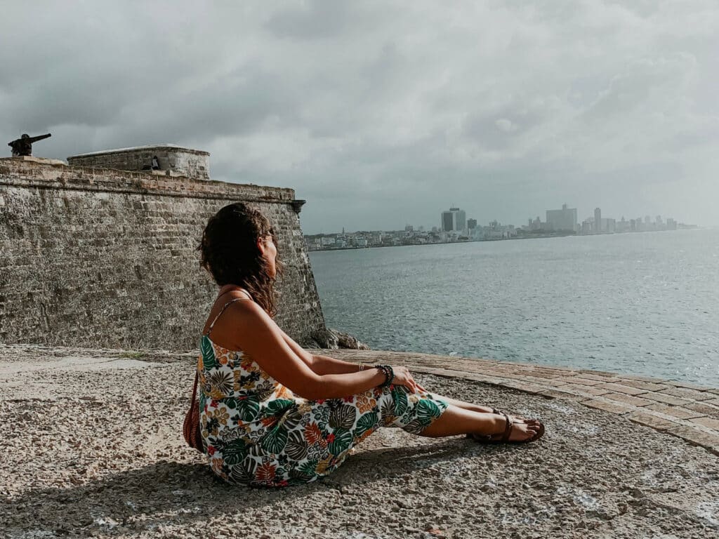 View from Castillo de Los Tres Reyes Magos del Morro one of the places to visit in Havana. 