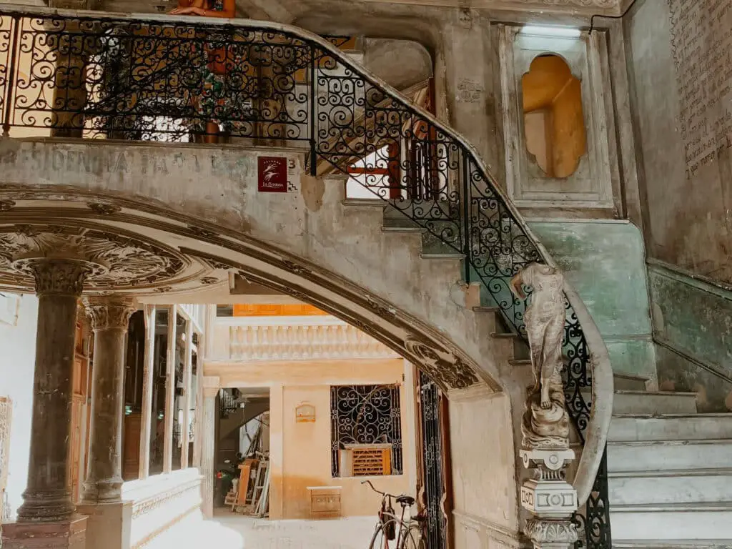 Staircase in La Guarida one of the top Havana attractions. 