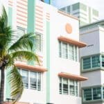 Miami Instagram captions photo of an Art Deco building in Miami Beach, Florida.