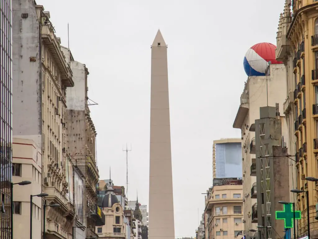 Argentina captions photo of Obelisco in Buenos Aires, Argentina.