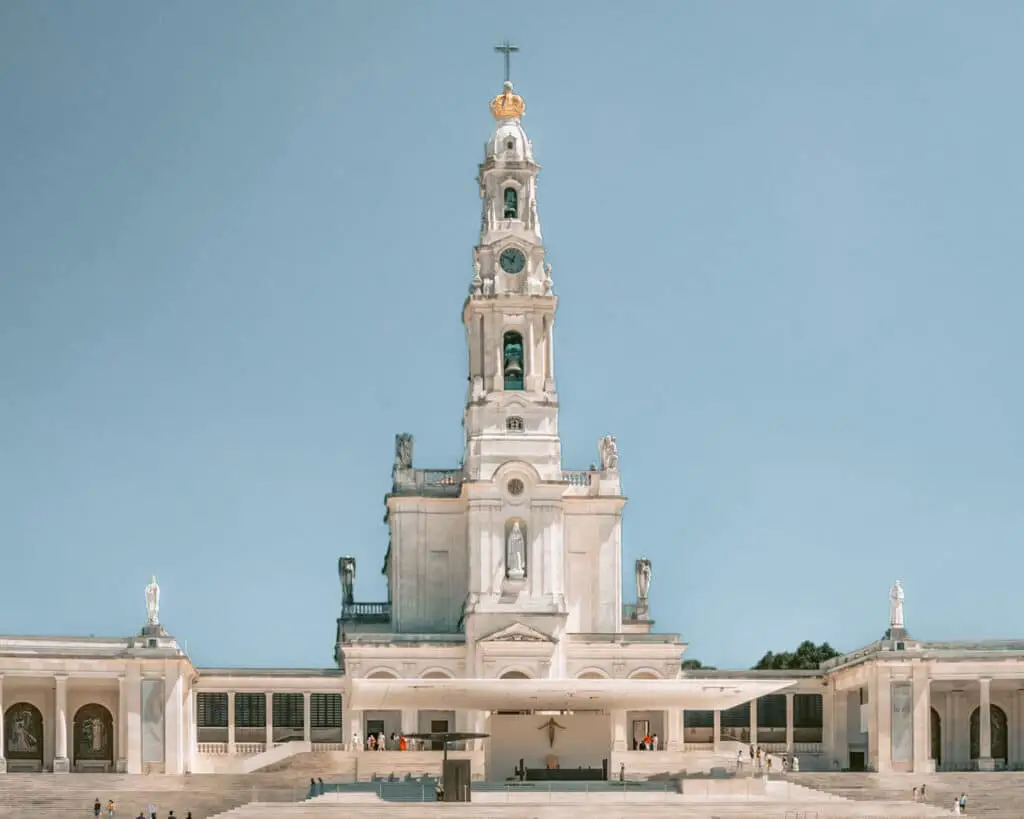 Stunning white cathedral in Fatima. 