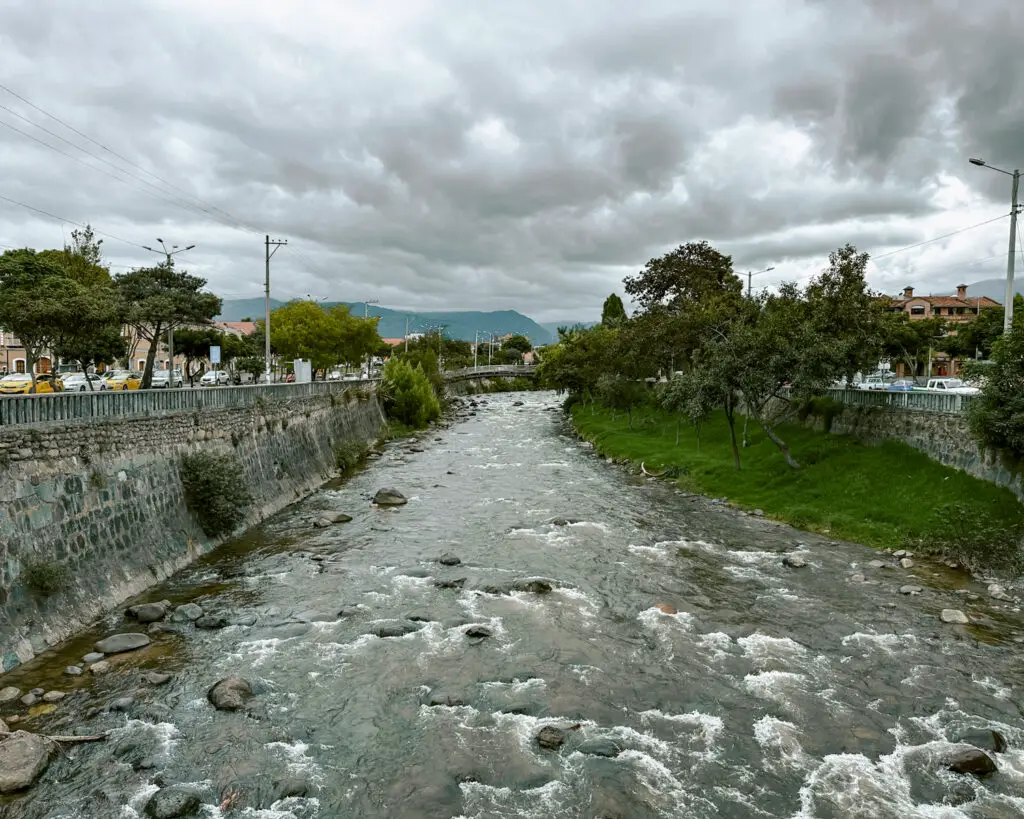 River in Cuenca, Ecuador. 