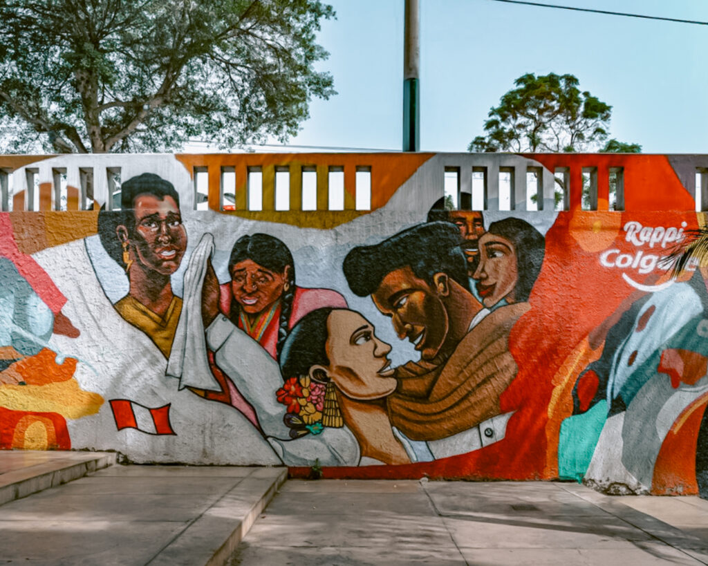 Grafitti mural in Lima, Peru one of the best cities in South America to visit. 