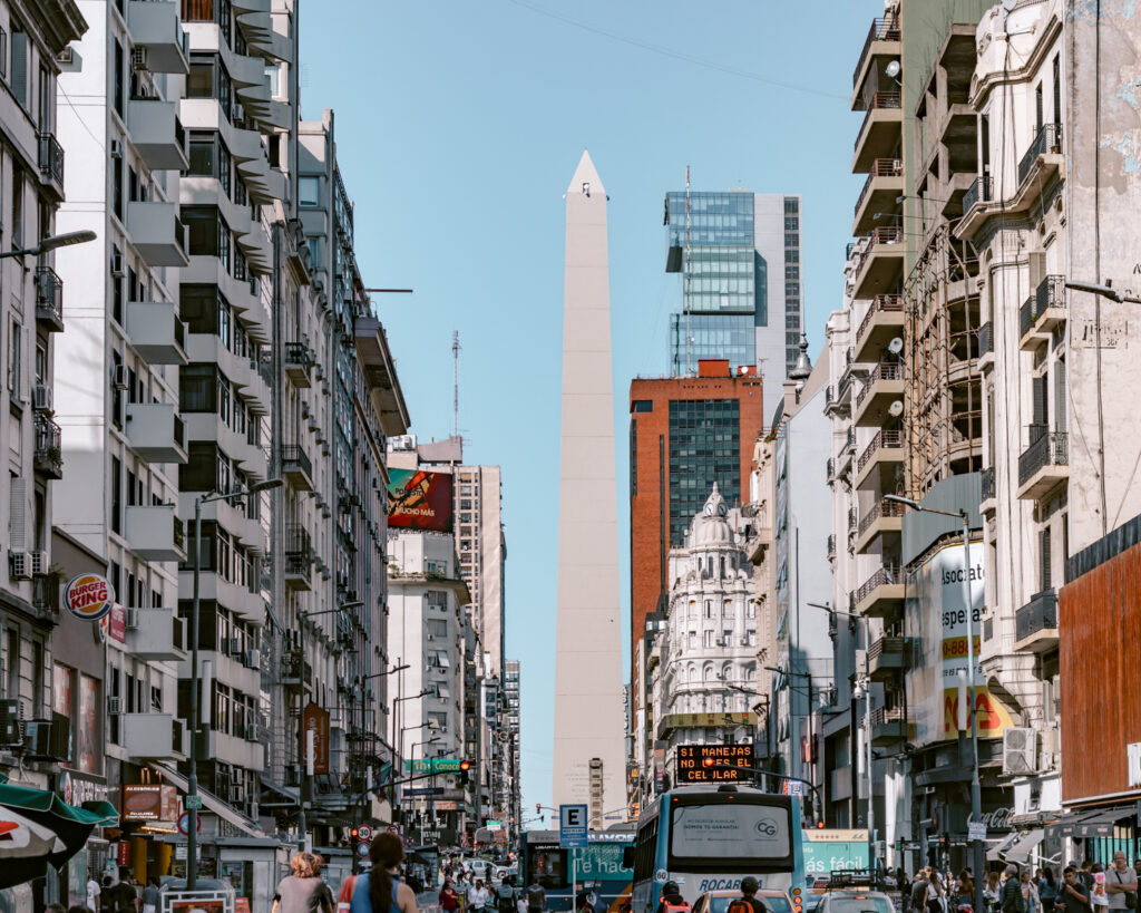 Downtown Buenos Aires, Argentina. One of the best places to visit in South America.