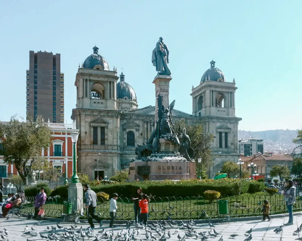 Square in La Paz, Bolivia. 