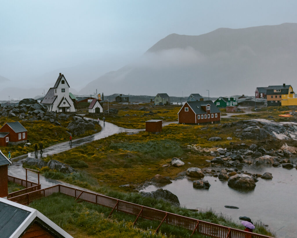 Things to do in Nanortalik, Greenland photo of a view from the tower at the open air museum.