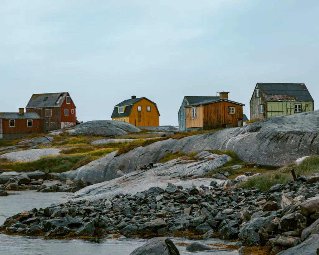 Strolling the streets and looking at the colorful homes are one of the things to do in Nanortalik, Greenland. 