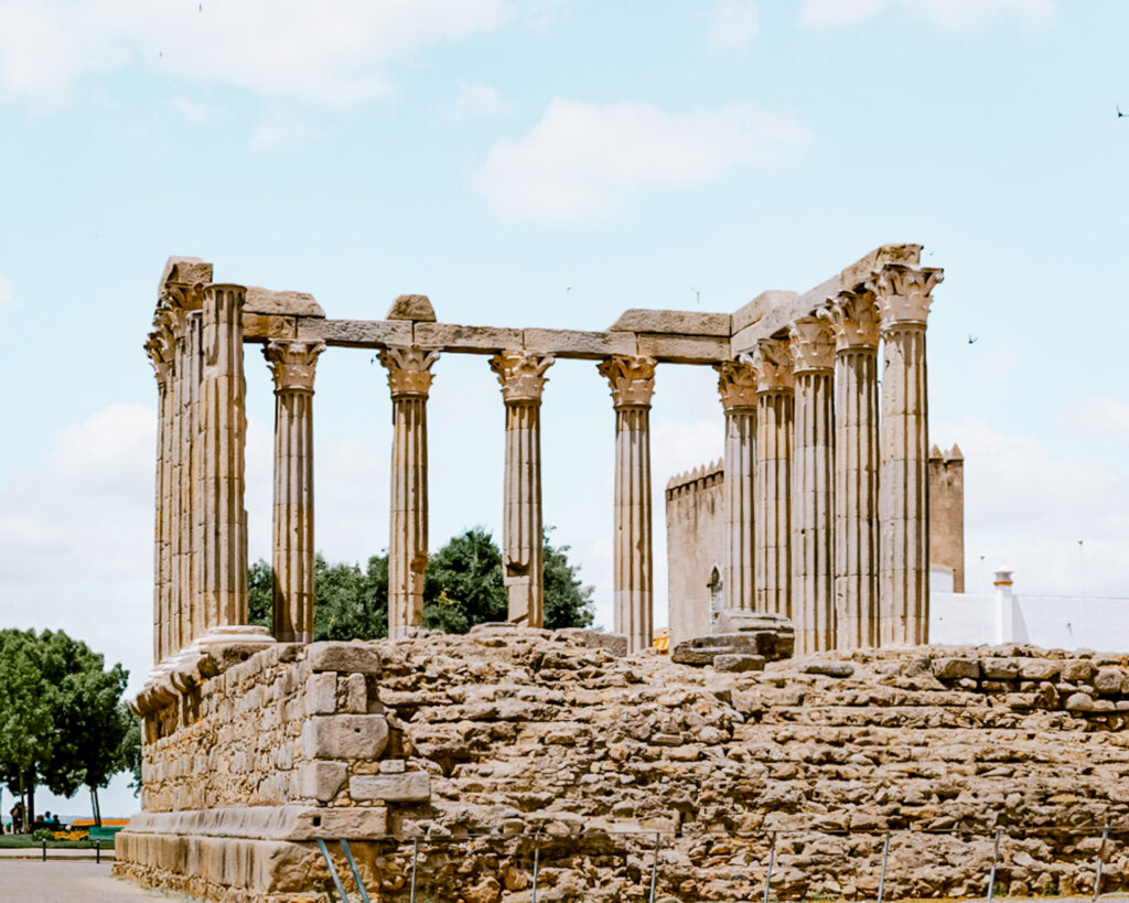 travel off a beaten path Ruin in Évora, Portugal one of the off the beaten path destinations in Portugal.