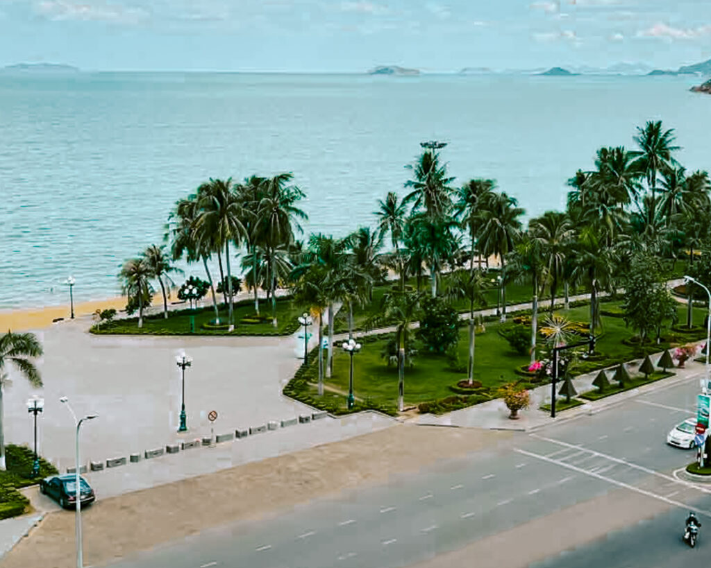 Beach in Quy Nhon City, Vietnam a places to travel off the beaten track. 