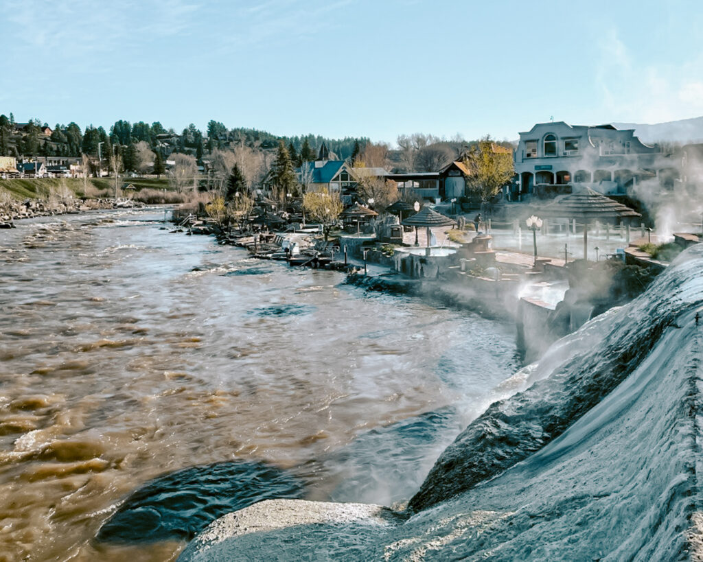 Hot springs in Pagosa Springs, Colorado an off the beaten path town to visit. 