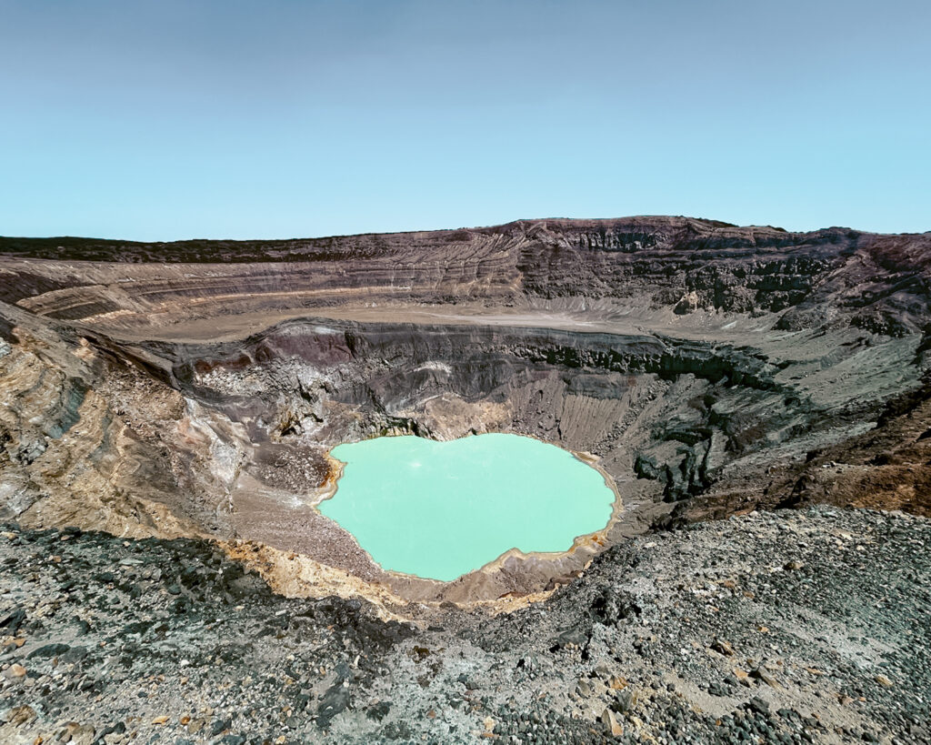 Blue lake in Santa Ana, El Salvador another an off the beaten path South America travel destination. 